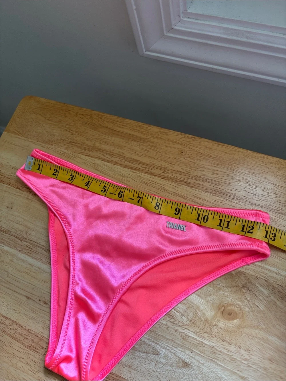 Triangl swimwear Neon Pink Bikini Bottom - Bright Pink Low-Rise Size Small Beach